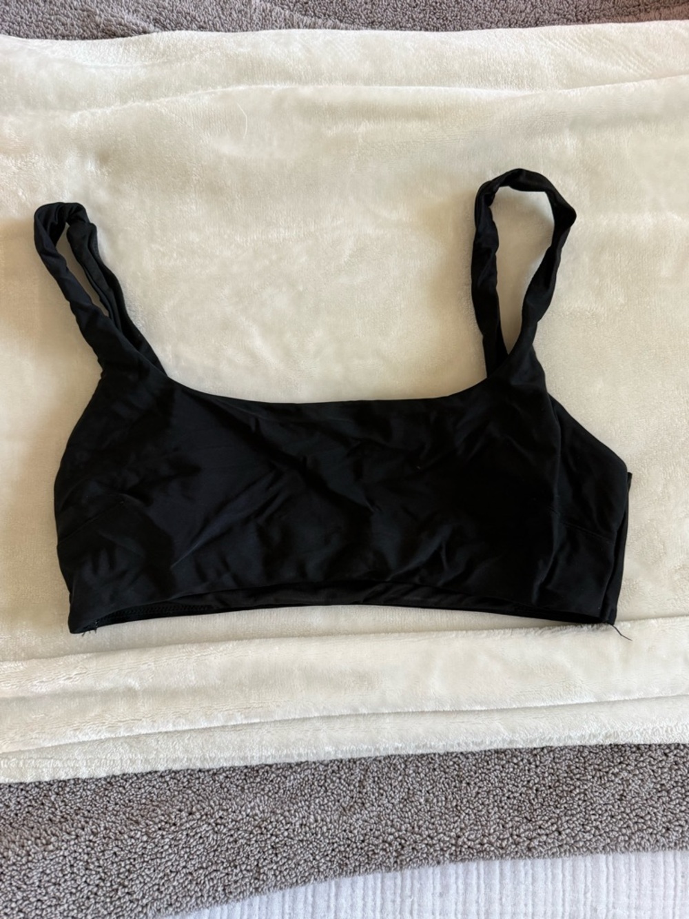 aerie Black Scoop Bikini Top - Classic Solid